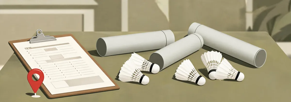 Illustration of a business shuttlecock sourcing conversation
