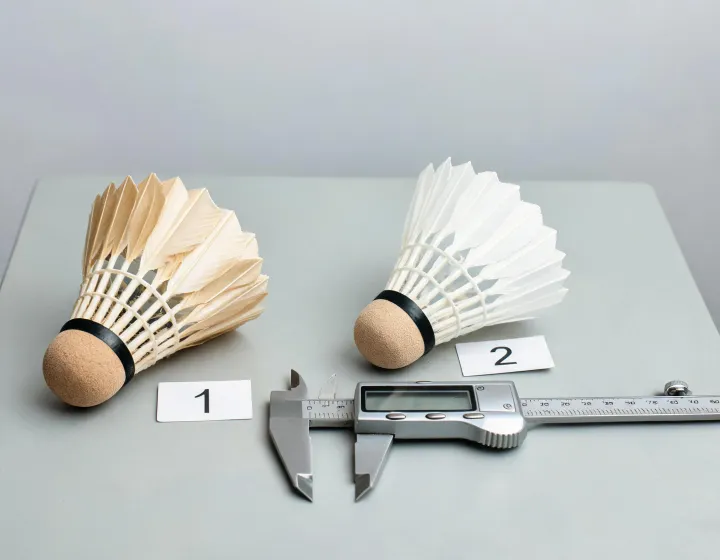 Shuttlecock sample dimensions and construction review